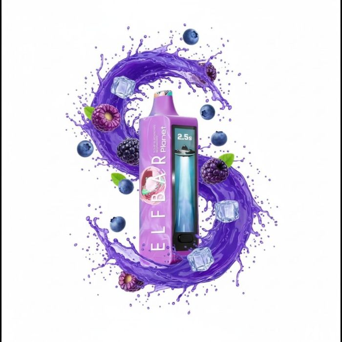 Elf Bar Planet 25000 - Sour Blackberry Blueberry 5%