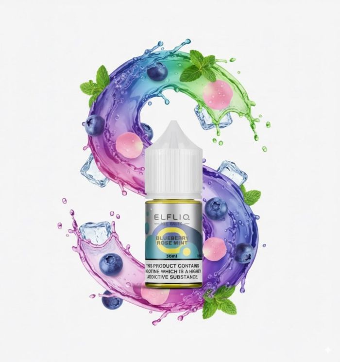 ELFLIQ Elf Bar Salt - Blueberry Rose Mint  30ml (50mg)