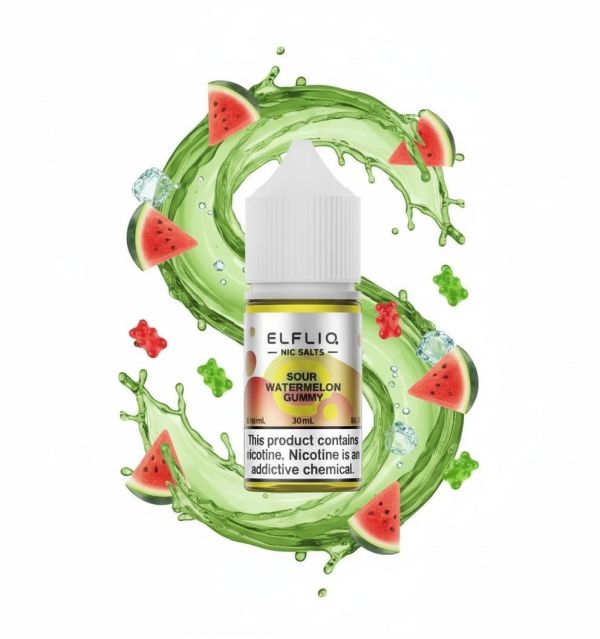 ELFLIQ Elf Bar Salt - Sour Watermelon Gummy 30ml (50mg)