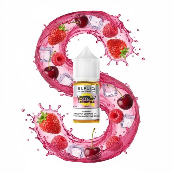 ELFLIQ Elf Bar Salt - Strawberry raspberry cherry ice 30ml (50mg)