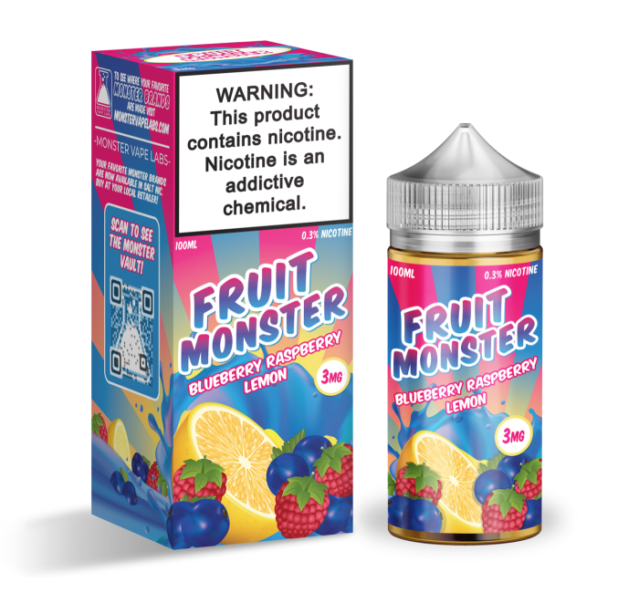 Fruit Monster - Blueberry Raspberry Lemon 100ml (3mg)
