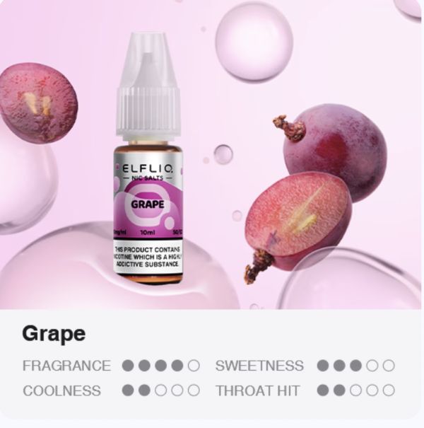 ELFLIQ Elf Bar - Grape 10ml (50mg)