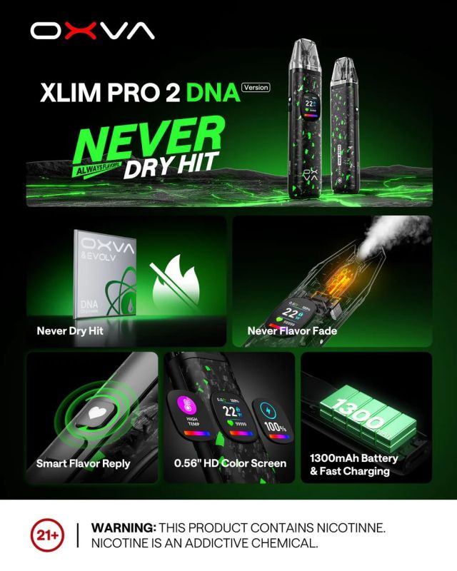 OXVA Xlim PRO 2 DNA Pod Kit - luminous forged carbon fiber