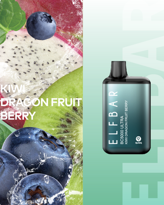 Elf Bar BC5000 Ultra - Kiwi dragon fruit berry 5%