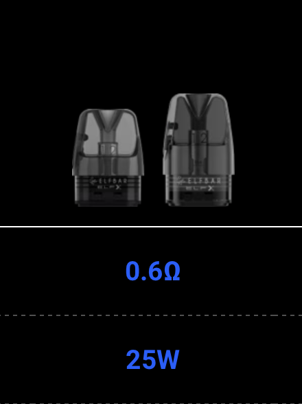 Картридж ELF BAR ELFX 3ml (0.6 ohm)
