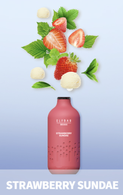 Elf Bar BB3000 - Strawberry Sundae 5%