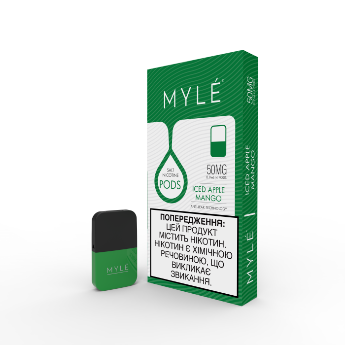 (UA) magnetic Картридж MYLE Pod - Iced Apple Mango 5% (4шт)