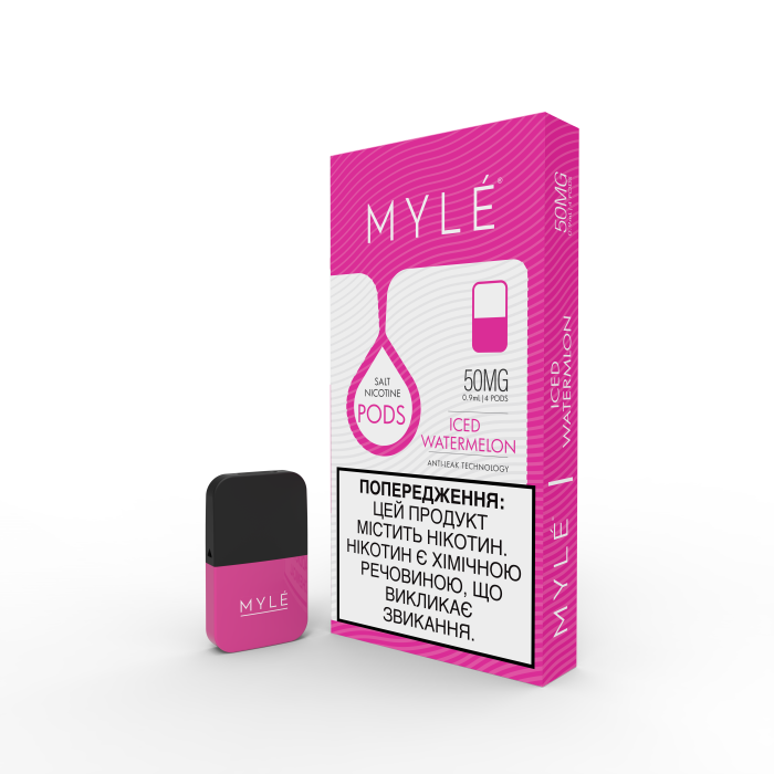 (UA) magnetic Картридж MYLE Pod - Iced Water Melon 5% (4шт)