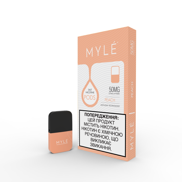(UA) magnetic Картридж MYLE Pod - Peach 5% (4шт)